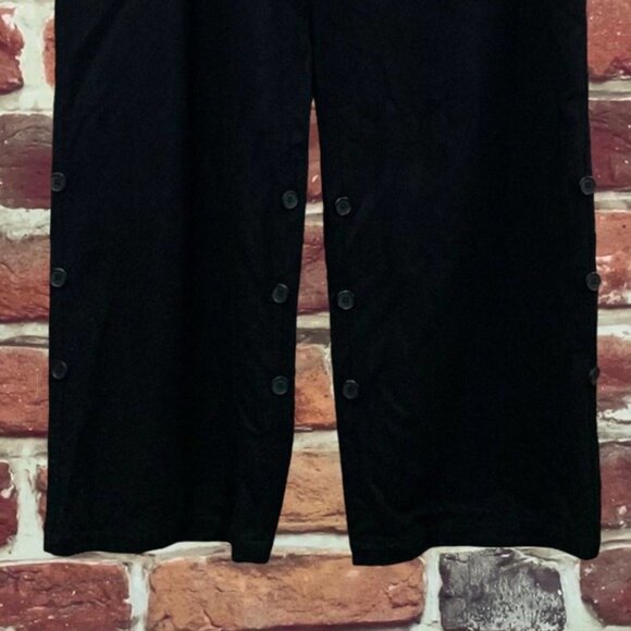 Vintage Emporio Armani Women’s Black Wool Cashmere Wide Leg Trousers - Picture 4 of 11